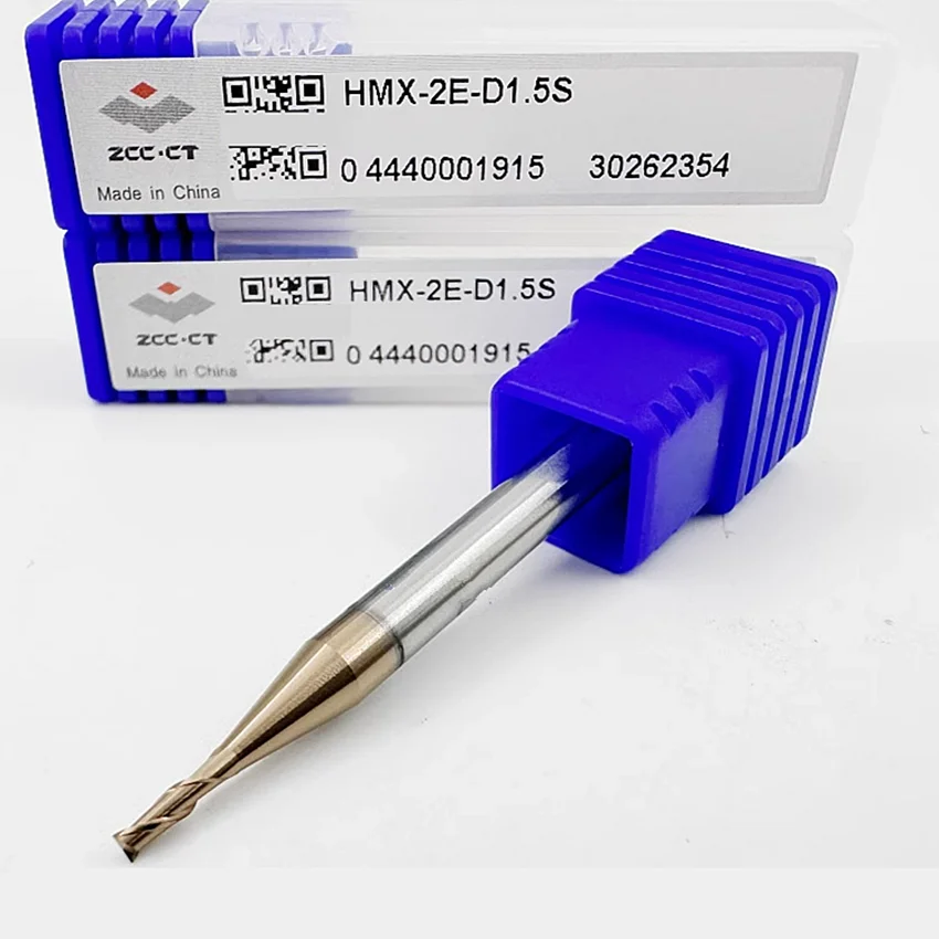 HMX-2E-D1.5S ZCC.CT HMX-2E Two edge straight shank flat end milling cutter D1.5*4*4*50 2F Flat End Mill 2 Flutes Mills