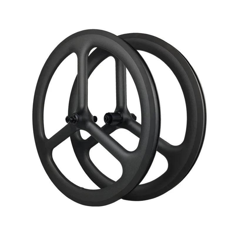 Полный углерод 20 &quot451 трехспицевые колесные диски 25 мм ширина V-образная