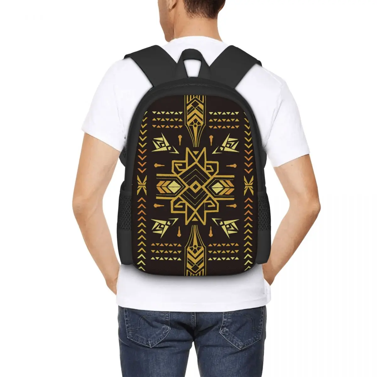 Tribal Vintage Aztec Background Backpack for Girls Boys Travel RucksackBackpacks for Teenage school bag