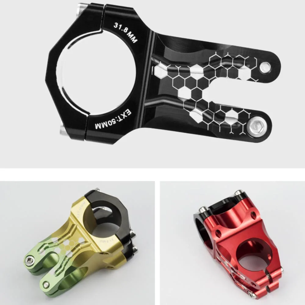 Red and Black Mountain Bike Skeleton Stems Bike Accessories Bike Handlebar Stems Aluminium Bike Accessories Short Handlebar Stem