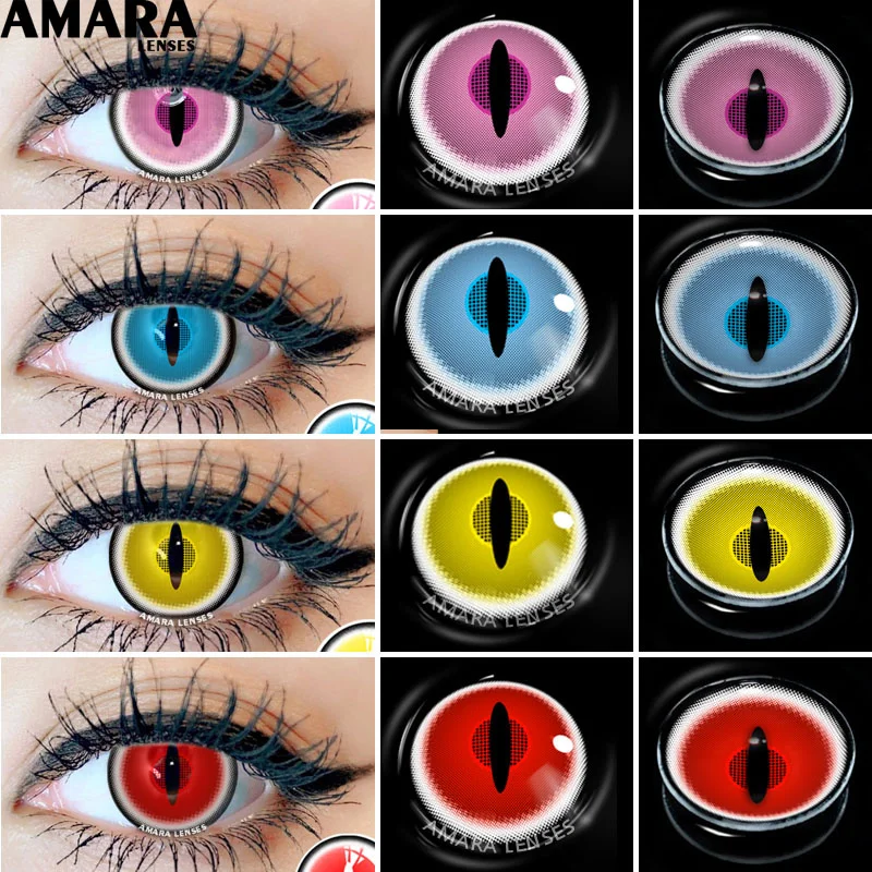 

AMARA New Arrival1Pair Color Contact Lenses For Eyes Anime Cosplay Colored Lenses Blue Halloween Crazy Lenses Contact Lens Beaut