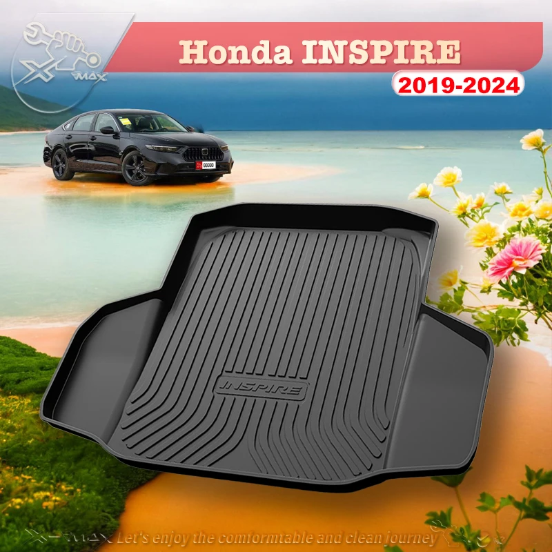Коврик для багажника автомобиля Honda INSPIRE 2019-2024 всесезонный черный коврик груза