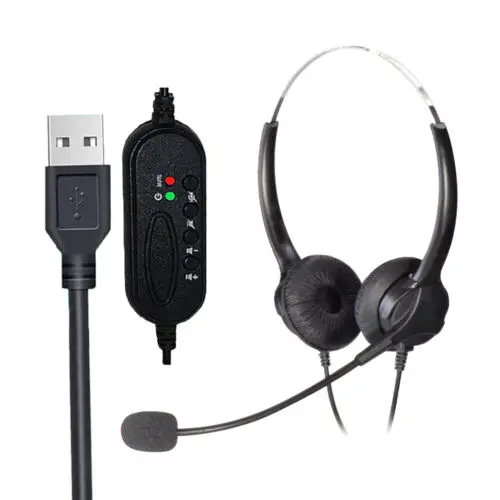 

USB Headset with Microphone Call Center Earphone Customer Service Headphone