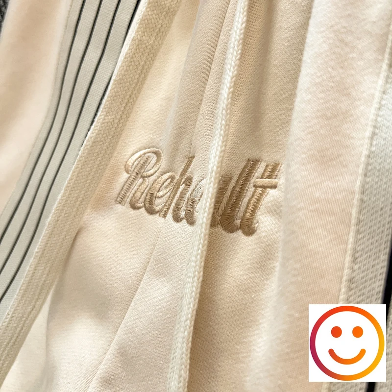 Шорты мужские/женские махровые контрастные с вышивкой и надписью