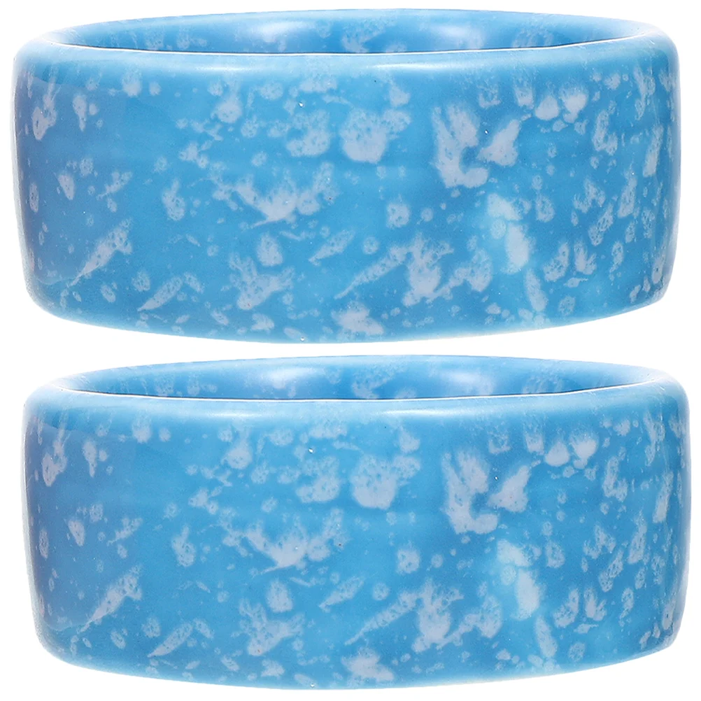 

Bowlhamster Dish Ceramic Small Container Feeding Pet Rat Rabbit Feeder Water Bunny Chicken Guinea Chinchilla Round Chewingbowls