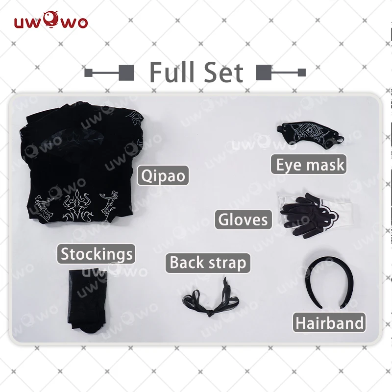 Костюм для косплея UWOWO 2B: переосмысленный образ 2B в стиле чонсам, фанарт, костюм на Хэллоуин (art.: 3920da305ab20) - 3920da305ab20