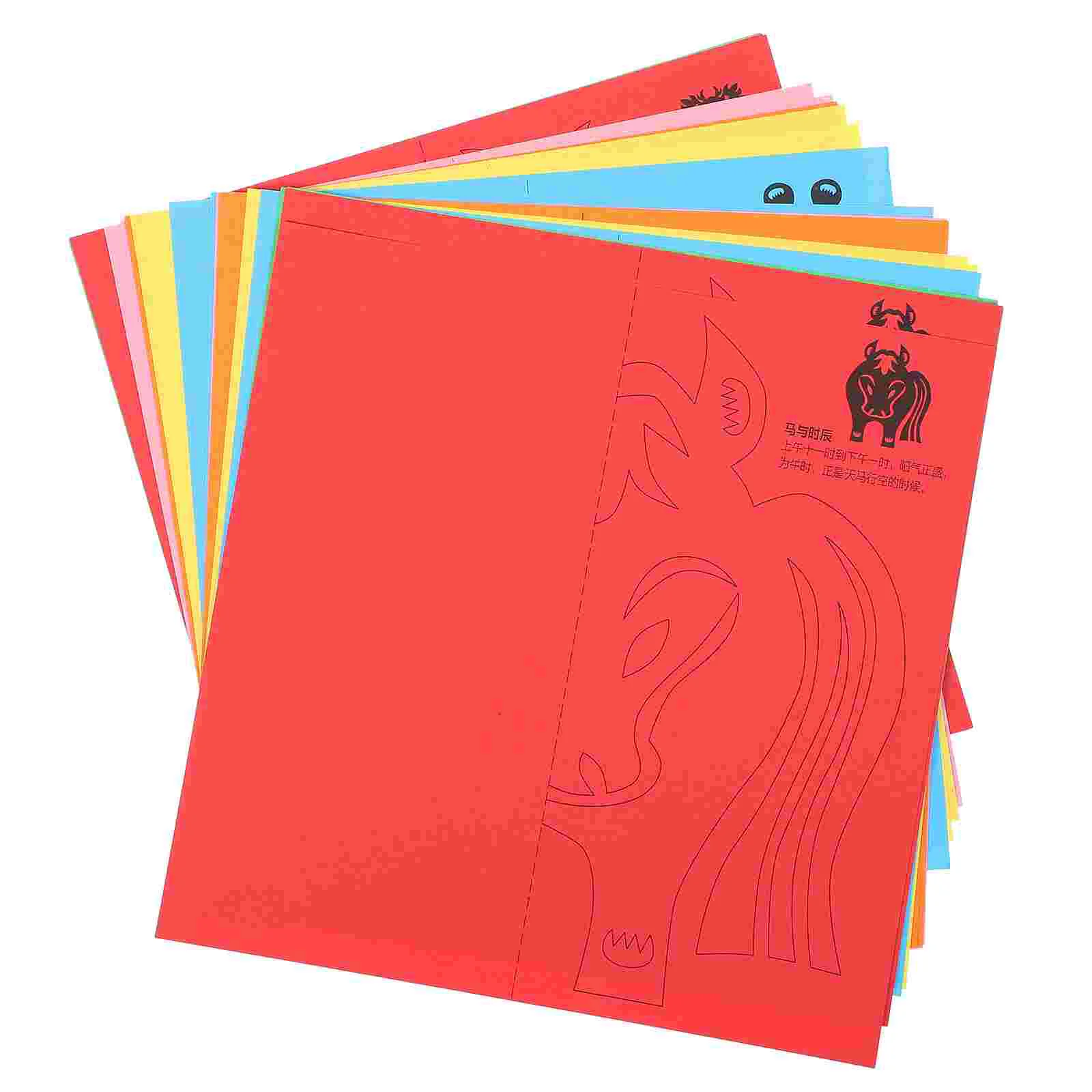 

1 Set of Paper-cuts Handcraft Paper Paper Sheet Chinese Zodiac Paper-cuts for New Year Friends Present