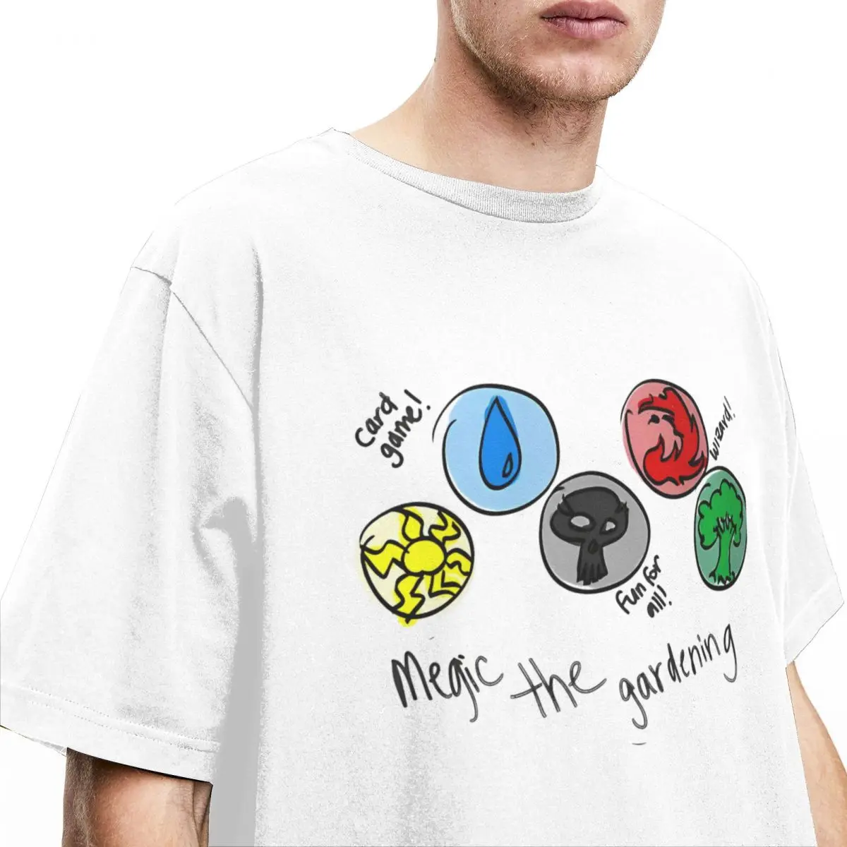 Футболка Fun Card Game Magiced The Gatheringed Harajuku с короткими рукавами Эстетический топ Летняя