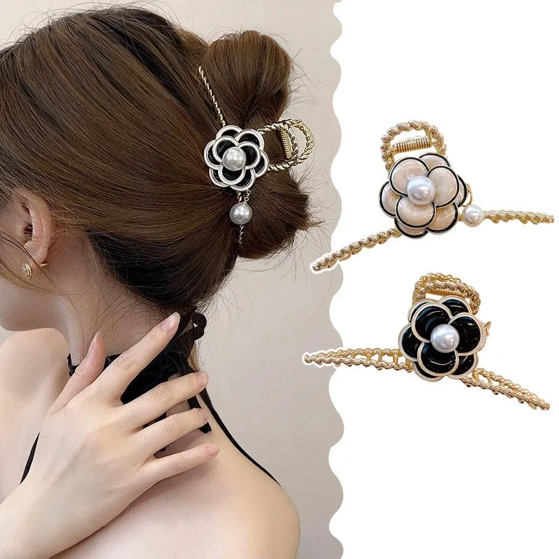 

2023 New Fashion Vintage Metal Flower Hair Claw For Women Clip Trendy Hair Clips Hair Hairpins Party Hair Accessories Headwear