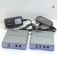 60m USB KVM HDMI Extender By CAT5E Cat6 RJ45 Ethernet Cable Transmitter Receiver Audio Video Converter PC Laptop To TV Monitor