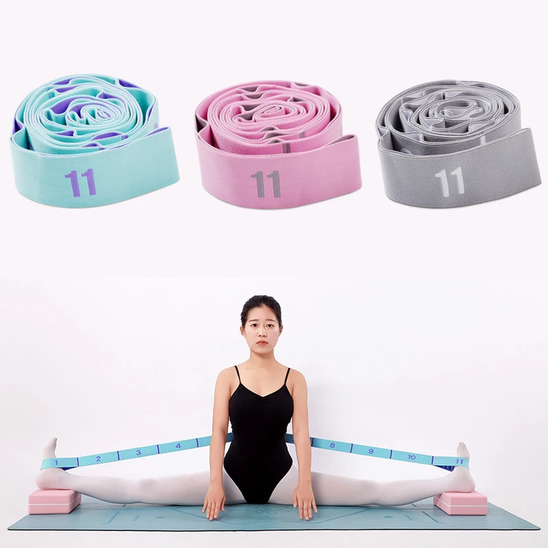 

2022 New Elastic Yoga Pilates Stretch Strap Belt Fitness Resistance Band Gym Equipment Health Yoga Training Sports Accessories