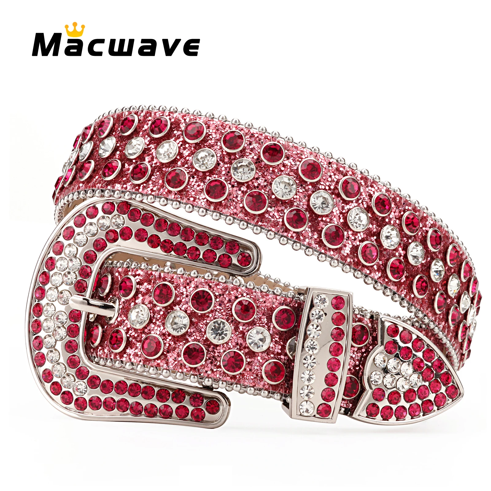 

Western Fashion Rhinestones Belt High Quality Crystal Studded Belt For Women Man Ajustable Buckle For Jean Cinturones Para Mujer