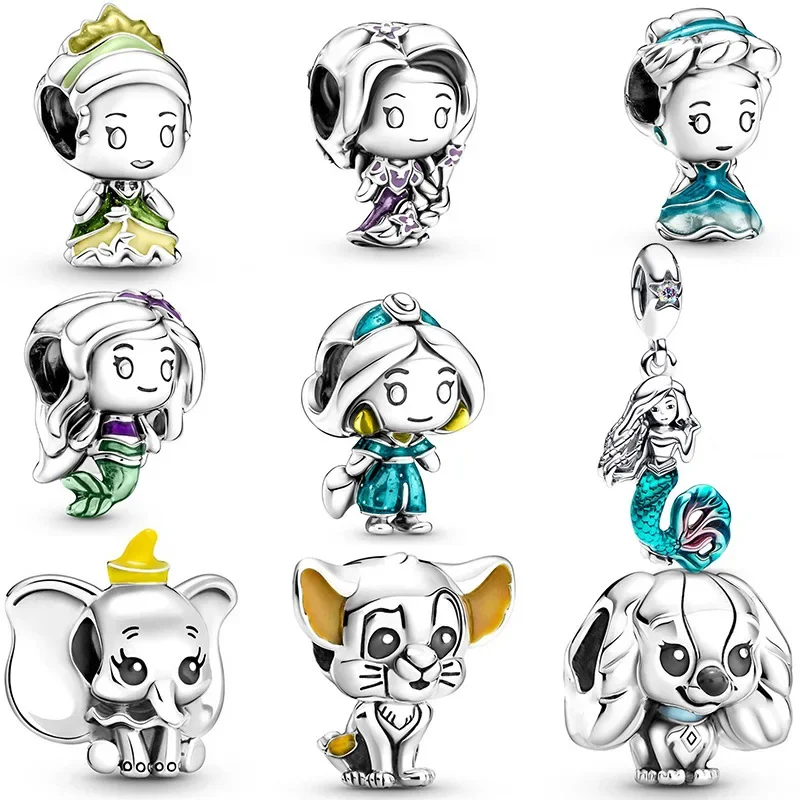 

DIY Princesses Cartoon Charms Beads Bracelet Necklace Accessories Fit Pandora 925 Original Bracelet DIY Jewelry Making Gifts
