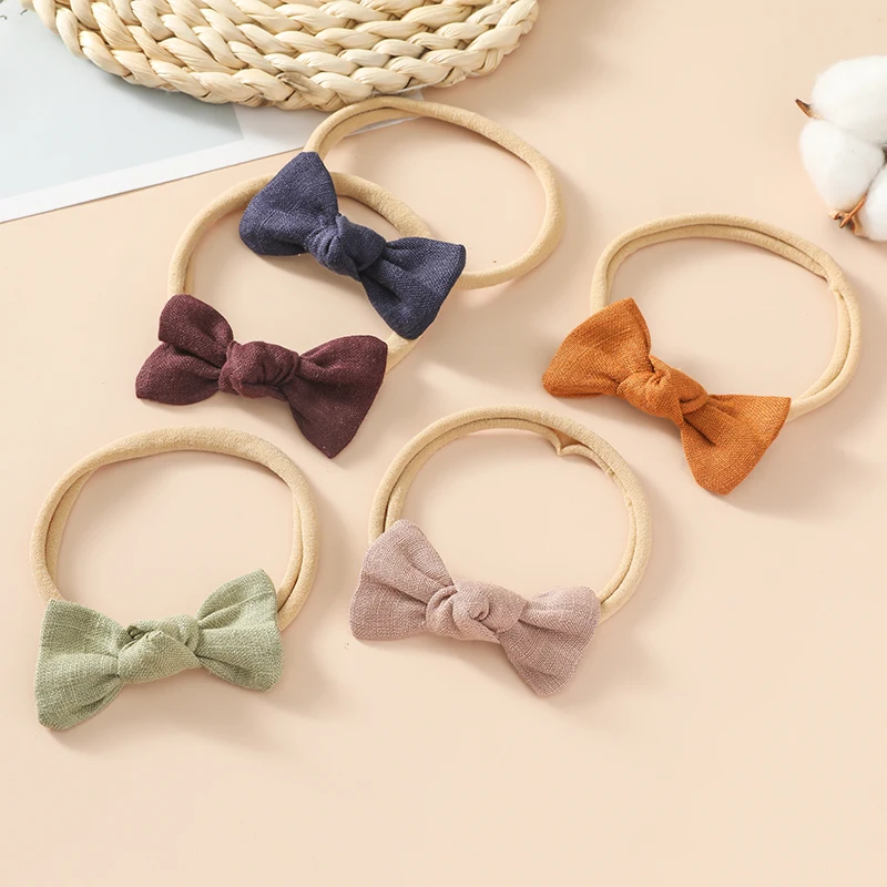 Повязка на голову с бантом для маленьких девочек 2 5 дюймов эластичная повязка