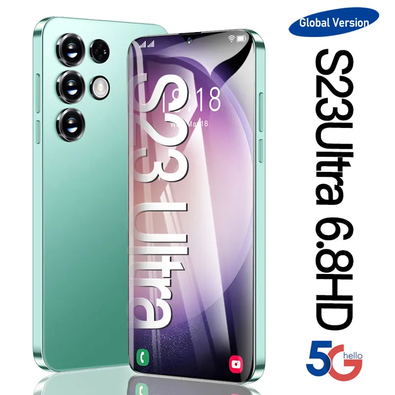

S23 Ultra Smartphone 6.8 HD Screen Original Mobile Phones 16G+1T 5G Dual Sim Celulares 6800mAh Cell Phone Android Unlocked 72MP