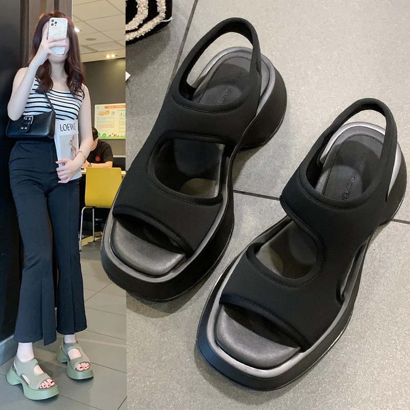 

Сандалии-гладиаторы женские универсальные, модные босоножки на толстой подошве, лето 2022