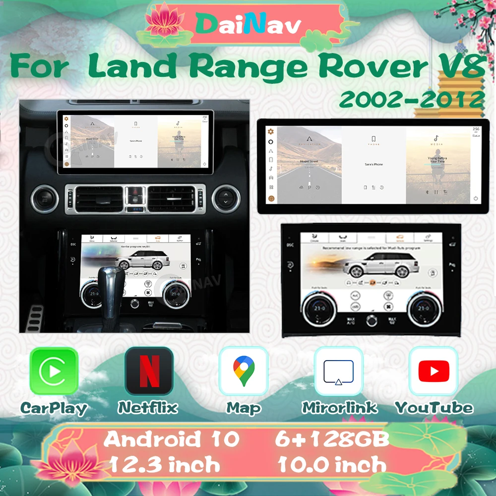 

Android 10 AC Panel For Land Range Rover Vouge L322 V8 2002-2012 Car Radio Multimedia player GPS Navigation Carplay Head Unit