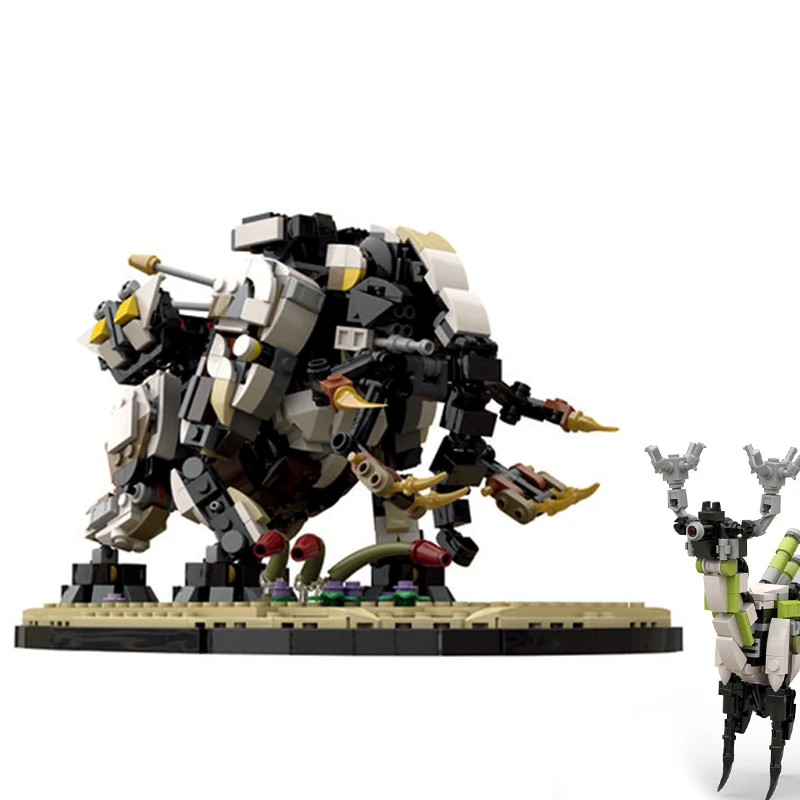 

MOC Horizon West Tremortusk And Grazer Monster Building Blocks Set Zero Dawn Mecha Elephant Beast Bricks Toys For Children Gifts