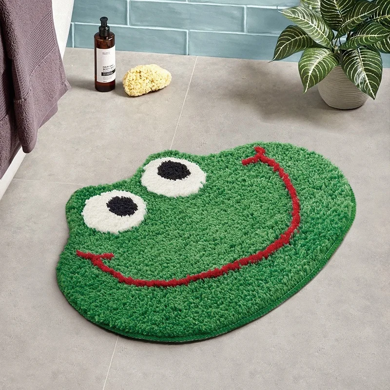 

Cute Little Frog Nordic Bathroom Bathroom Non-slip Anti-fall Foot Mat Household Toilet Door Mat Bathroom Carpet Small Fluffy Rug