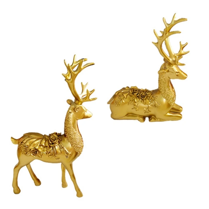 Креативная фигурка лося украшение из смолы в виде для домашнего офиса дисплея