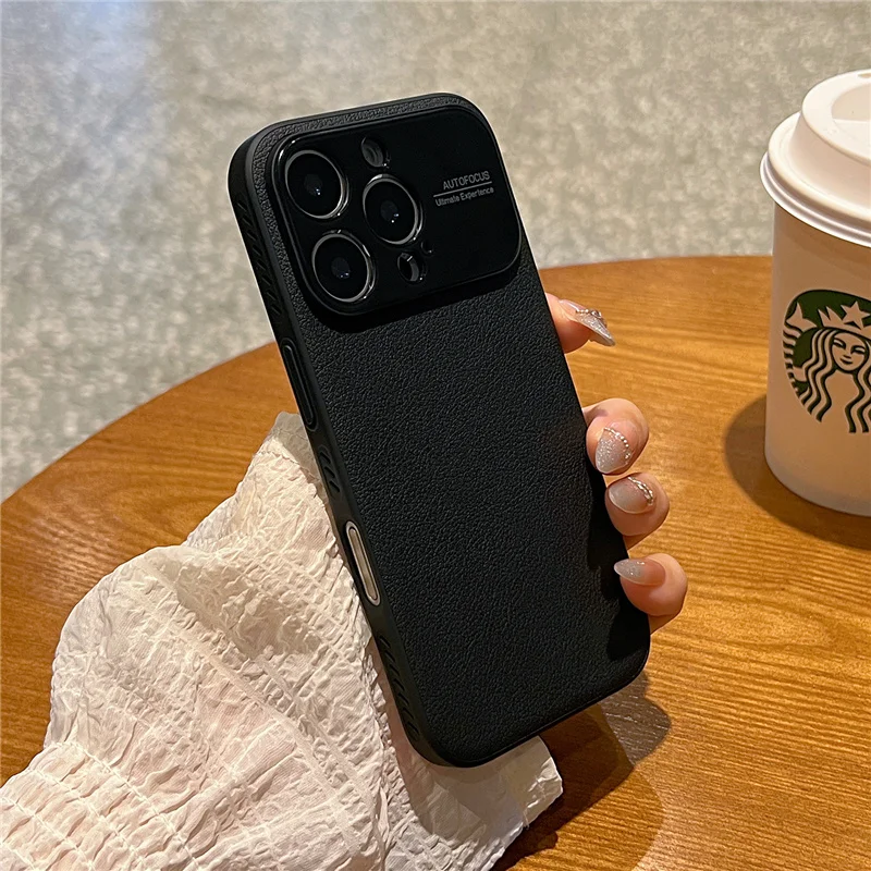 Фото Роскошный деловой чехол Magsafe с защитой линз из искусственной кожи для iPhone 16, 15, 14, 16 Pro Max, матовый противоударный чехол с беспроводной зарядкой №3