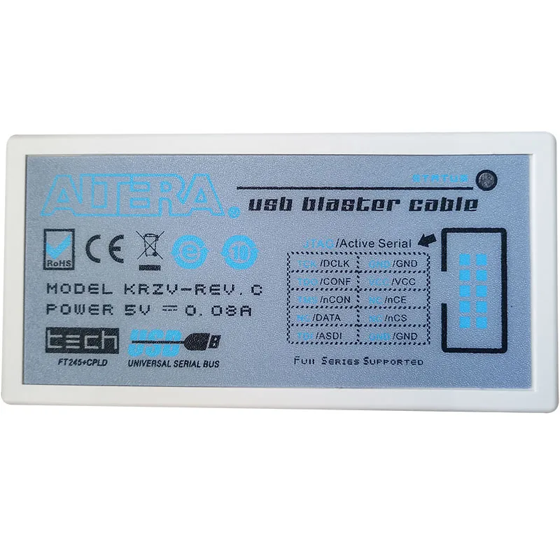 

Позолоченный USB Blaster Altera downloader FPGA/CPLD Программирование загрузки стабильный высокоскоростной полнофункциональный