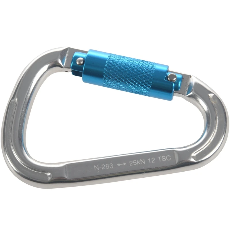 

Professional Pear-Shape Screw Gates Buckle Lock Carabiner Rock Climbing Equipment Outdoor 30Kn