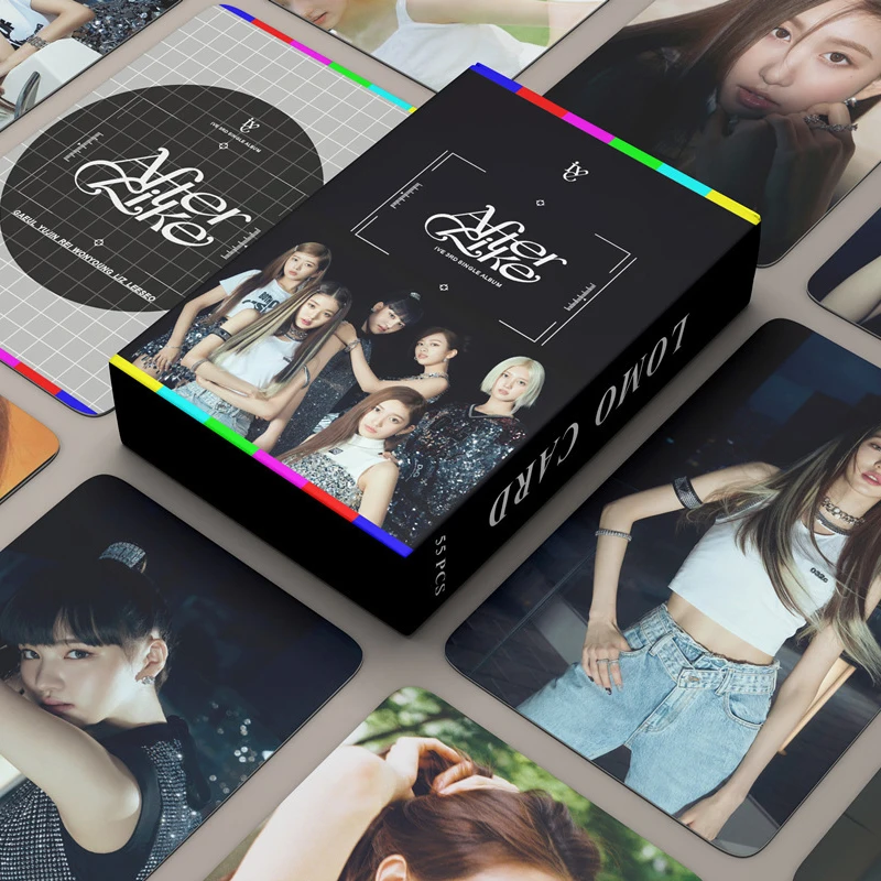 

55Pcs/Set Kpop IVE ITZY BP Card 2022 New After Like Album Postcards Jennie Lisa Photocard Photo HD Cards Poster Fans Gifts