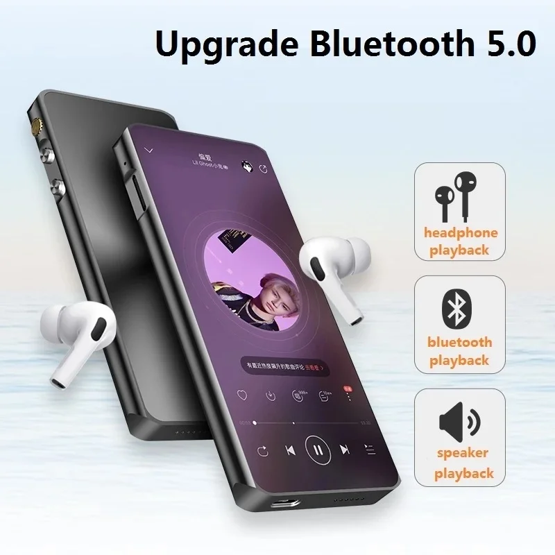 

New M420+ Android Wifi Mp4 Player Bluetooth 5.0 Google Play 4.2 Inch Touch Screen Music Video Player with Speakers Fm Radio