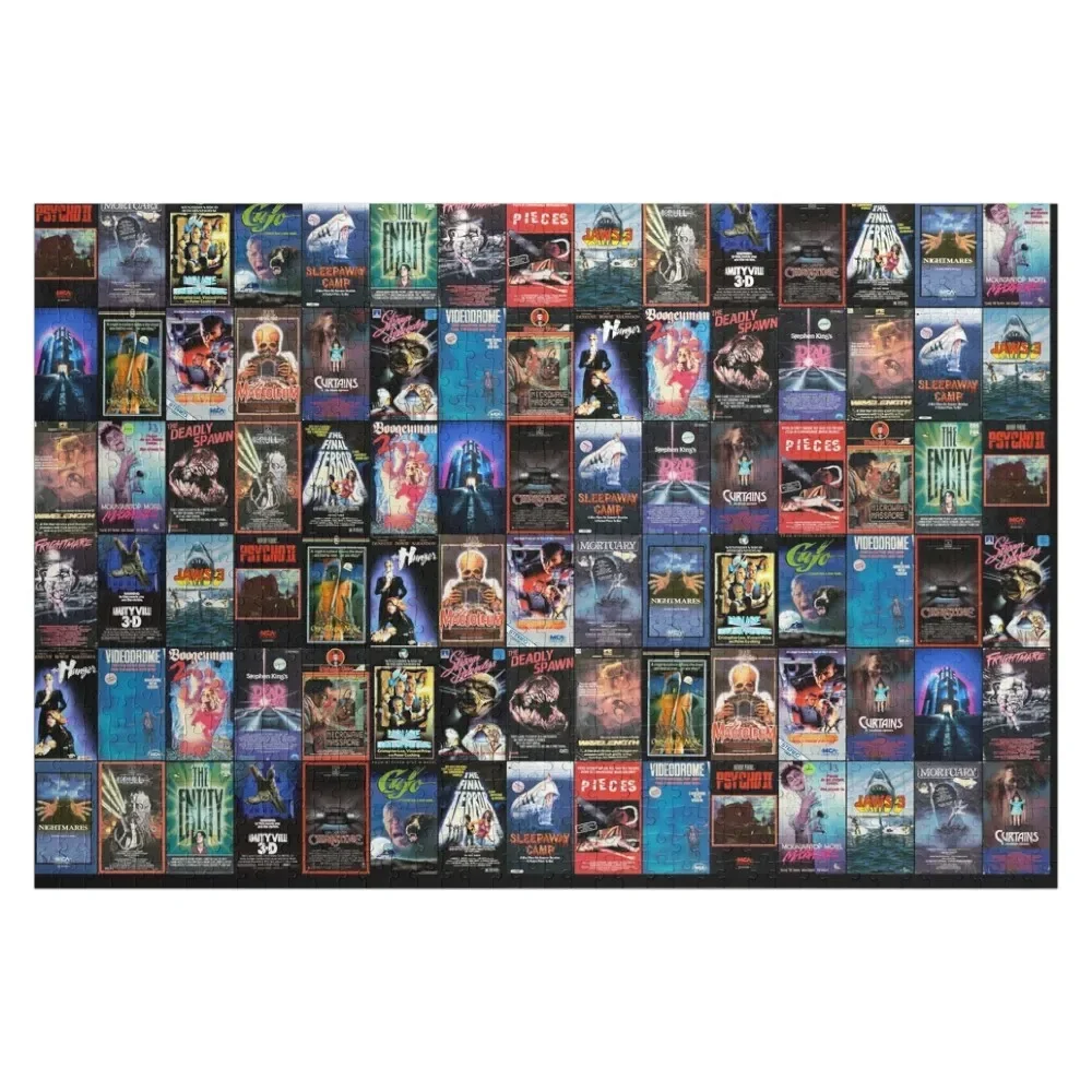 Ретро-пазл с ужасами VHS-1983 головоломка именем на заказ деревянное дерево для