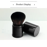 1pc convenient retractable makeup brush one large soft foundation powder blush brush with lid full set of beauty tools