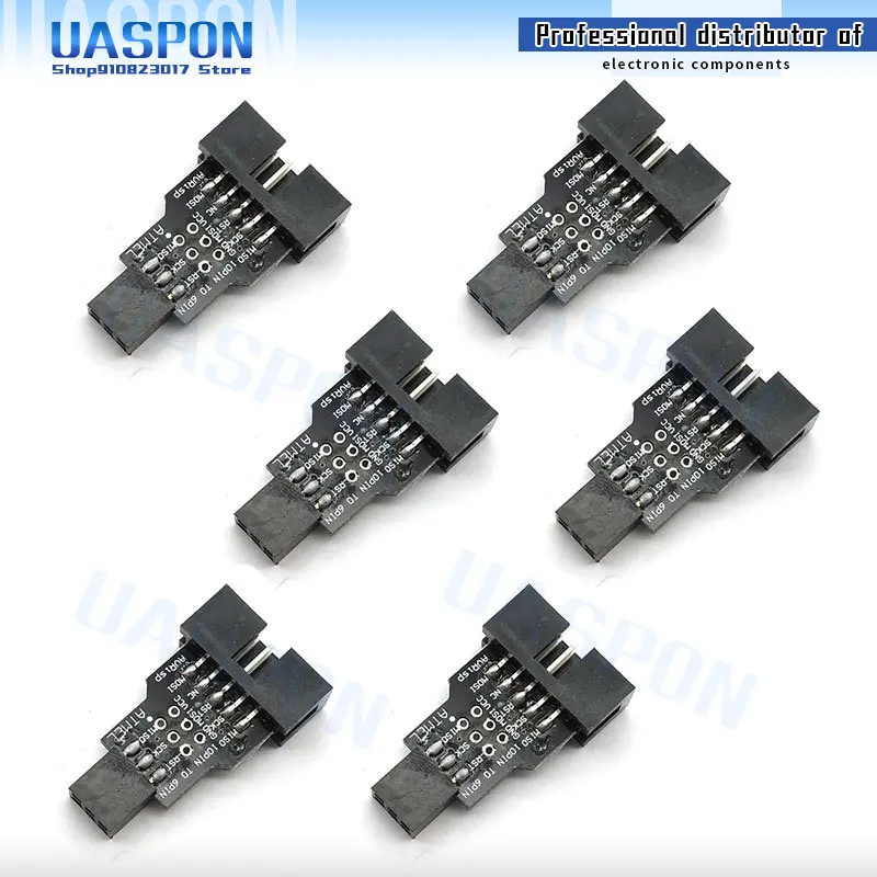 5 шт., 10-контактная 6-контактная плата адаптера для AVRISP MKII USBASP STK500