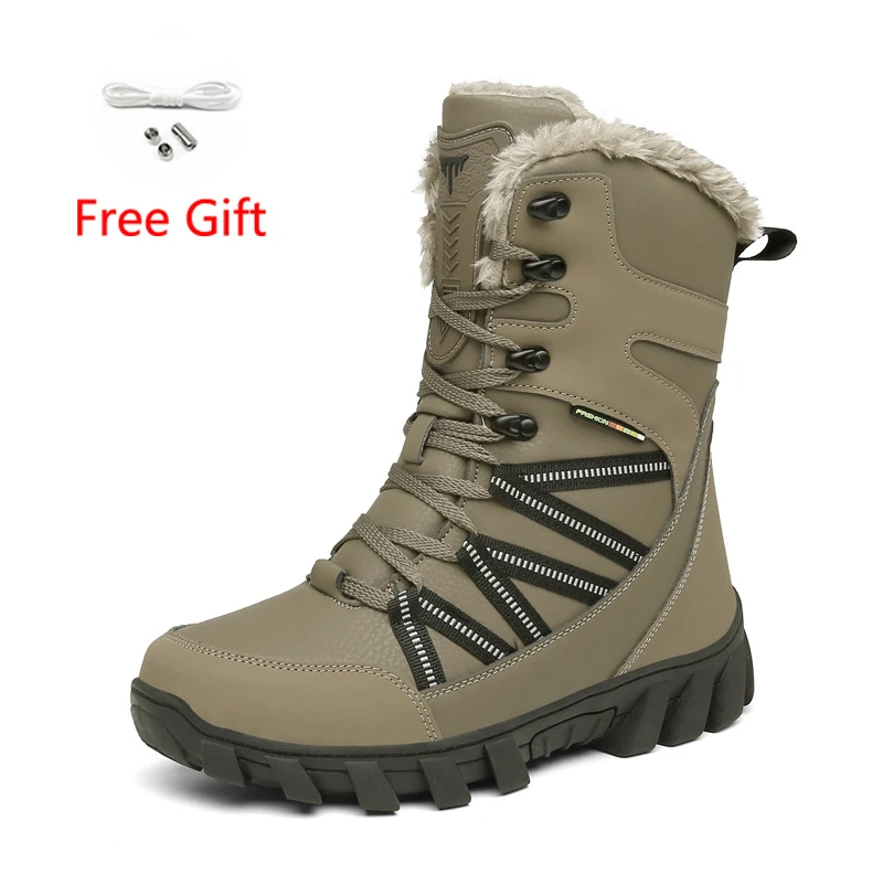 

2022 Trends Men's Winter High Top Velvet Warm Snow Boots Outdoor Hiking Women's Cotton Boots Plus Size Mountaineering Shoes