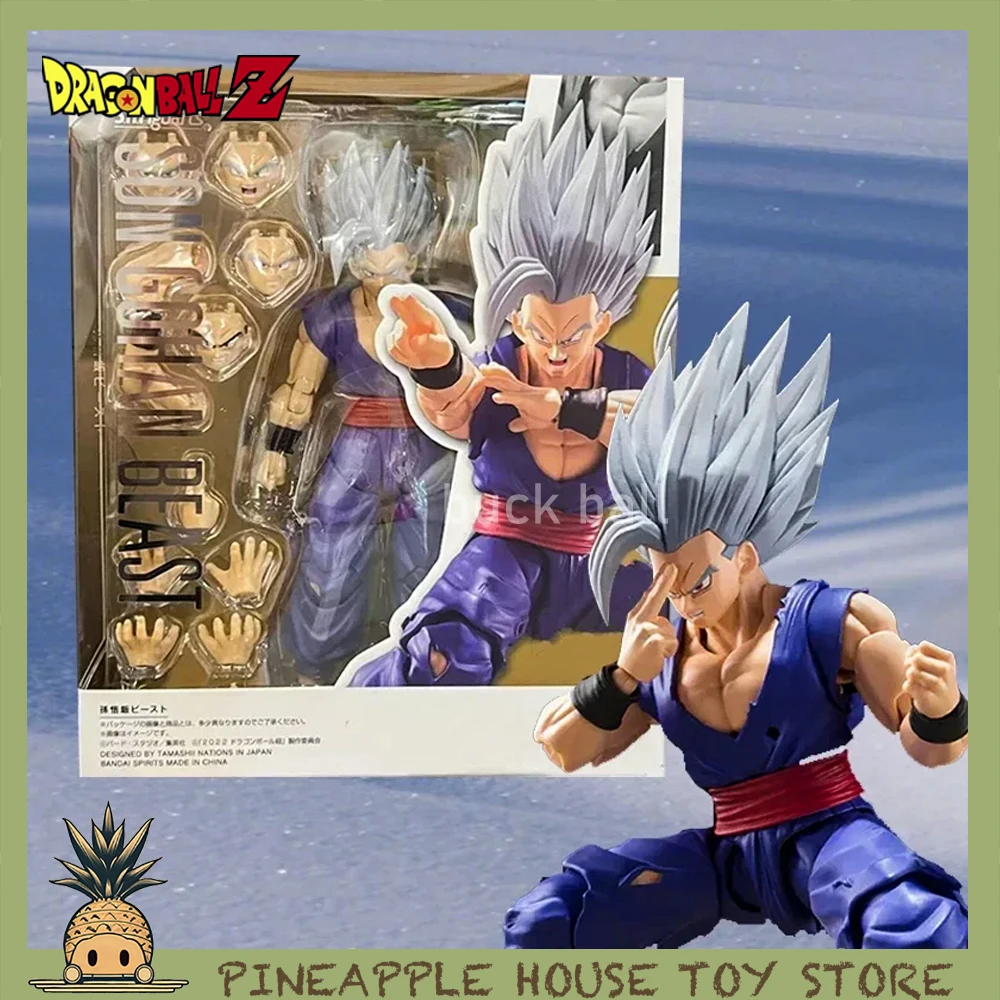 

Dragon Ball Action Figure SHF Son Gohan Super Saiyan Anime Figures Silver Hair Gohan Beast Figurine Pvc Movable Doll Model Gifts