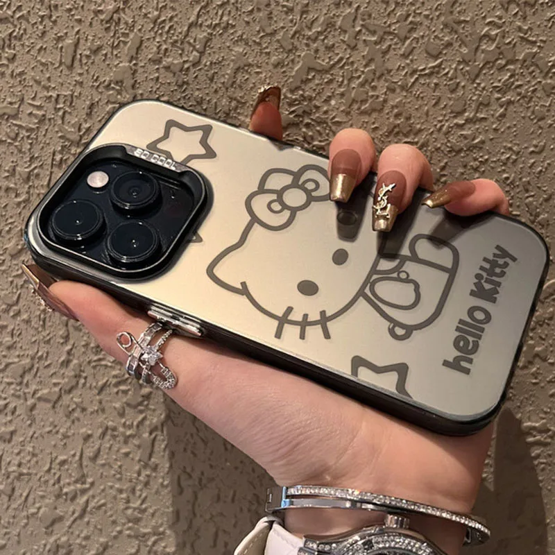 Miniso Hello Kitty 14Pro IPhone15 телефон милый 12 13 мультяшный креативный Xsmax Противоскользящий