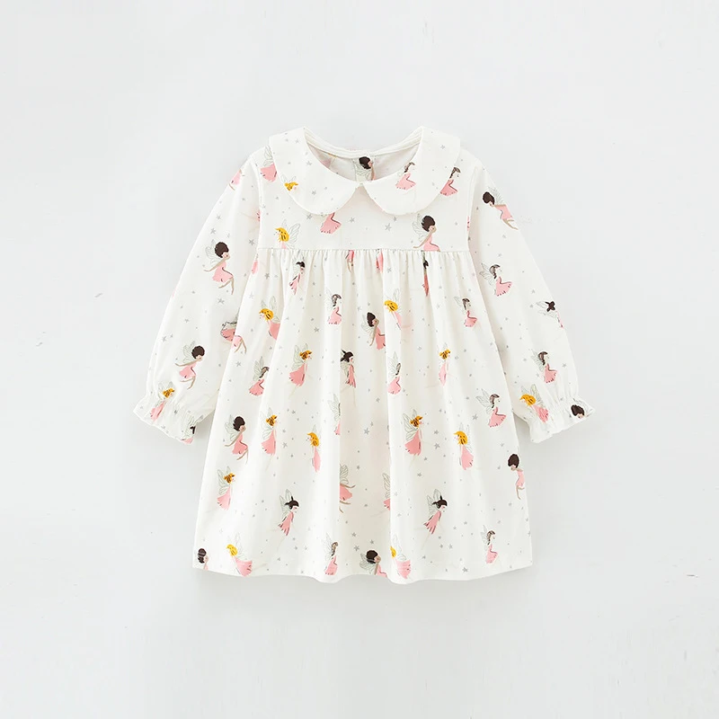 Little maven новинка 2023 года весенние платья с длинными рукавами для девочек