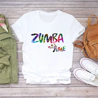 2022 hot sale rainbow zumba dancer print t shirts women graphic tshirt femme harajuku hip hop female t shirt streetwear tops