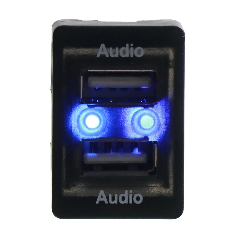 Автомобильный USB-аудиовход двойной USB-аудиоинтерфейс подходит для Toyota Camry Corolla Yaris