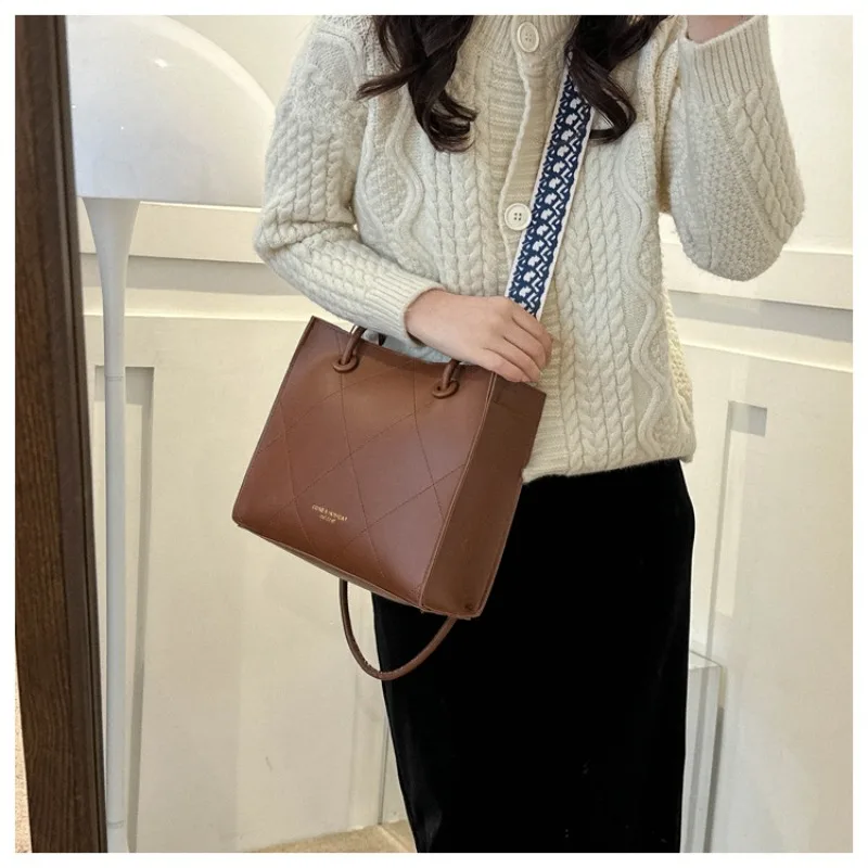 Сумка кросс-боди в западном стиле для женщин простой модный саквояж на плечо с