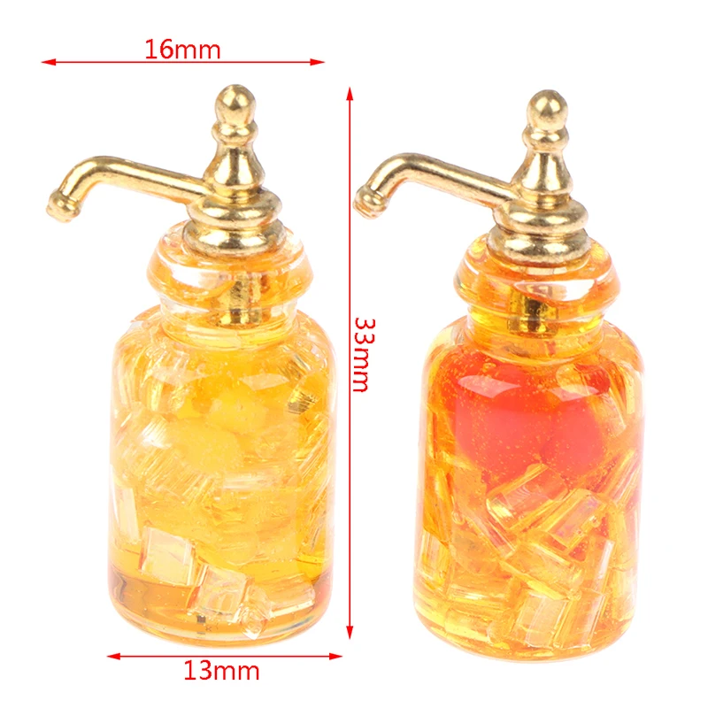 

1:12 Dollhouse Miniature Glass Jar Fruit Wine Beverage Drink Bottle Model Simulation For Dollhouse Kitchen Furniture Decor Toy