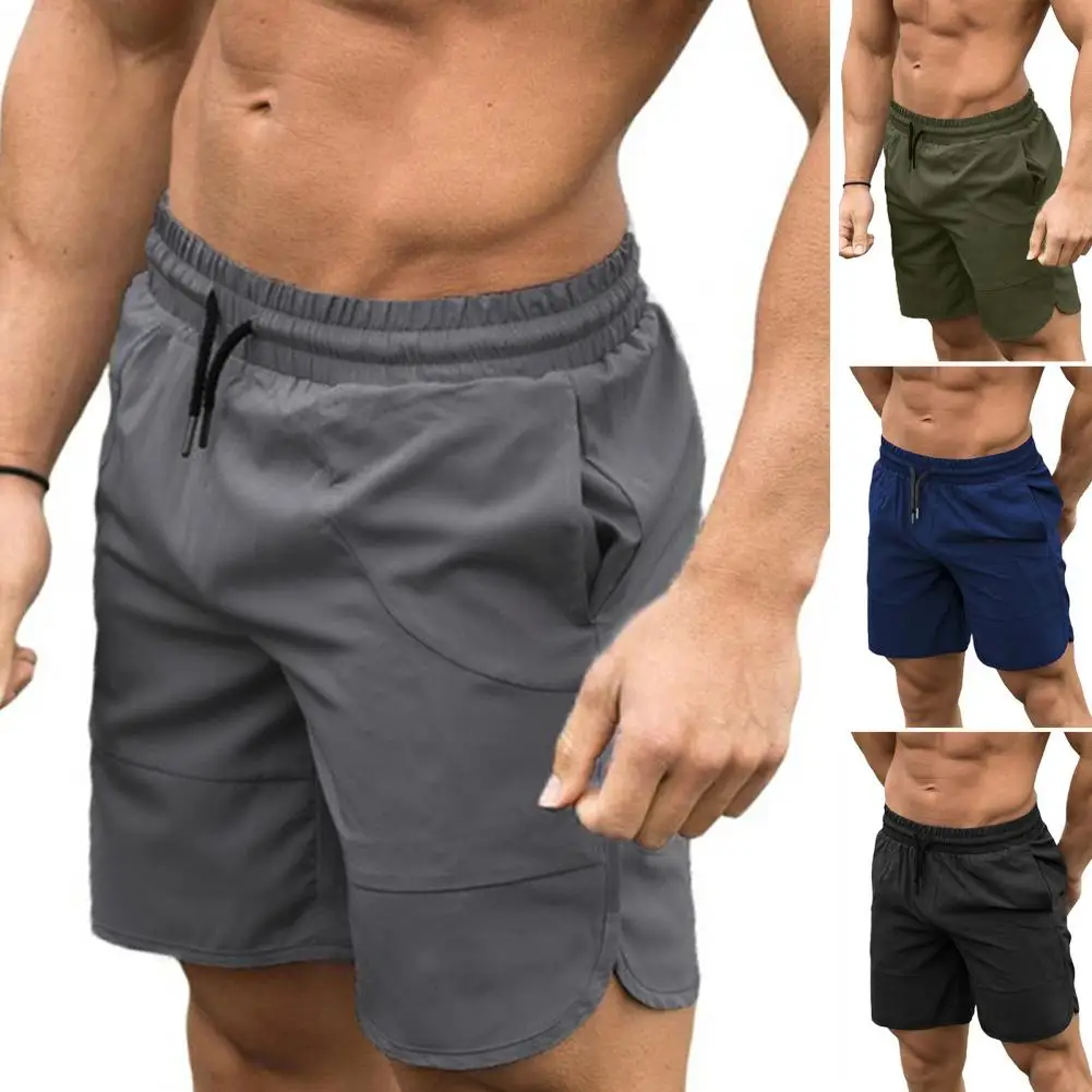 

Шорты мужские для спортзала и фитнеса, джоггеры, быстросохнущие короткие штаны, повседневные однотонные спортивные, летние