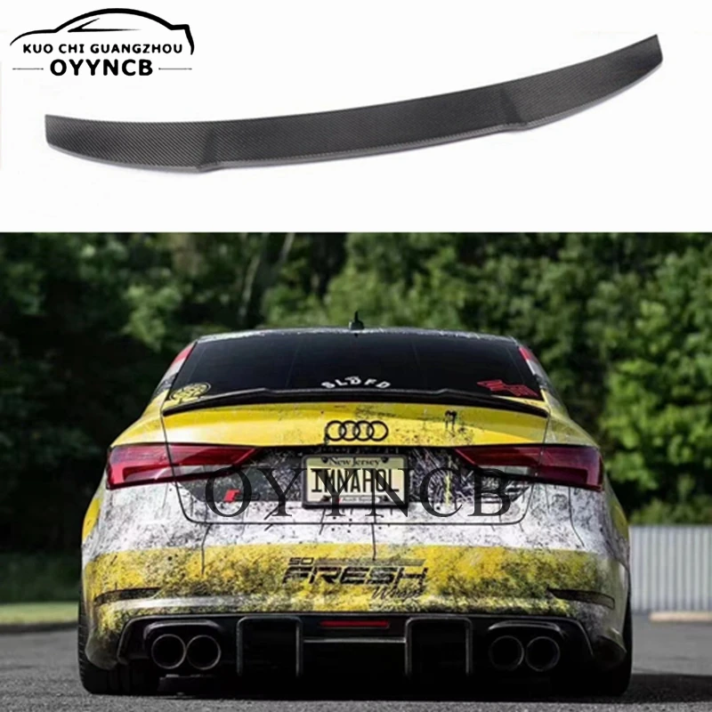 

A3 S3 8V Carbon Fiber / Forged carbon Rear Trunk Lip Spoiler Wing For Audi A3 S3 8V Sedan 2014-2017 V Style