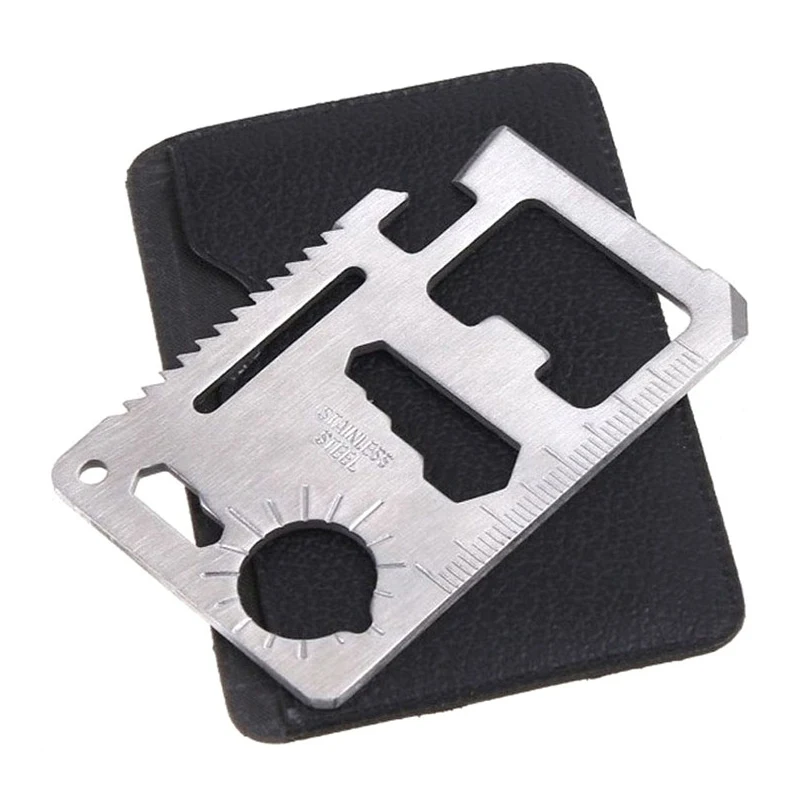 

Pocket Tools Credit Card 11 In 1 Portable Outdoor Camping Survival Multifunctional Tourism Equipment For Kitchen Bottle Opener