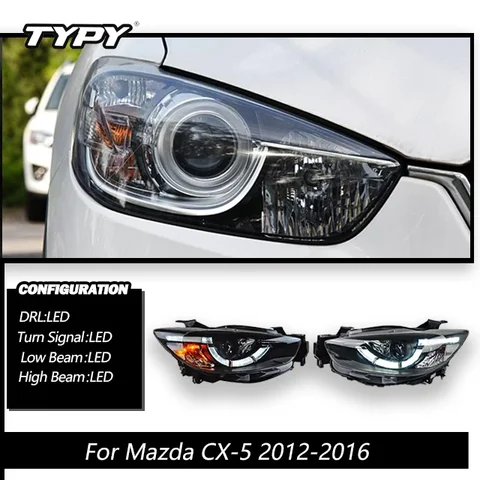 Автомобильные фары для Mazda CX-5, фары 2012-2016, светодиодные фары для проектора, дневные ходовые огни, автомобильные аксессуары