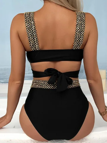 Rinabe Black Bikini Push Up Swimsuit Women High Waist Bikini Set Bathing Suit Women Bikinis 2023 Biquini Feminino Swimwear Beach