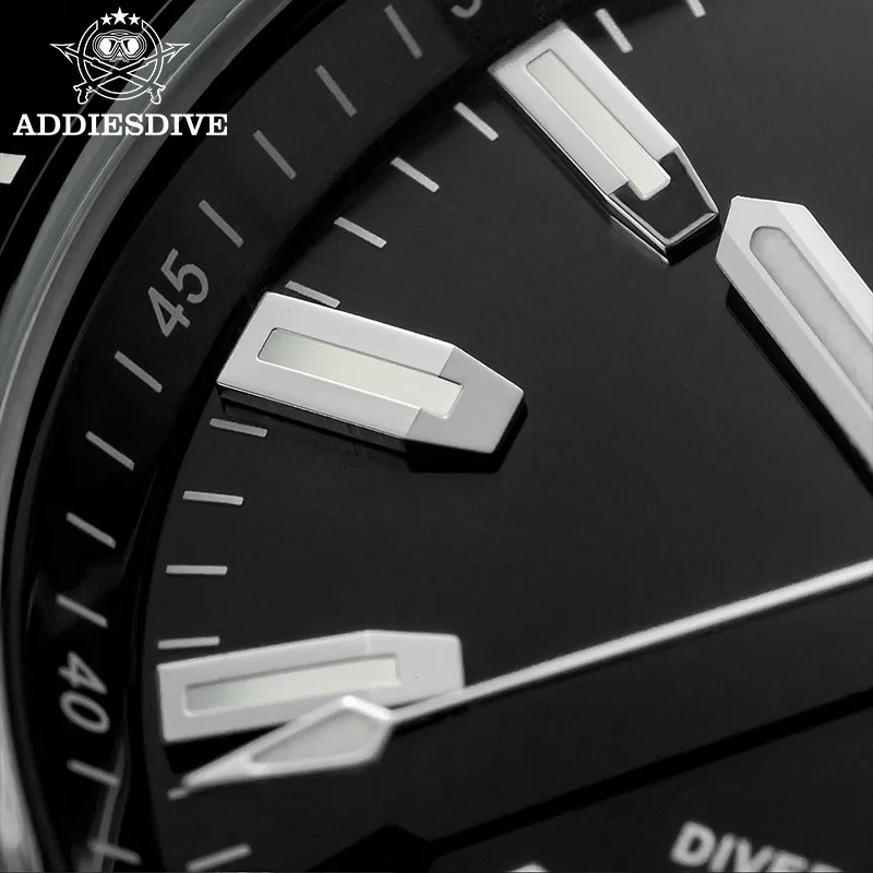 Фото ADDIESDIVE Роскошные мужские часы, водонепроницаемые часы из нержавеющей стали, суперсветящиеся, 200 м, мужские кварцевые наручные часы для дайвинга, Reloj Hombre №1