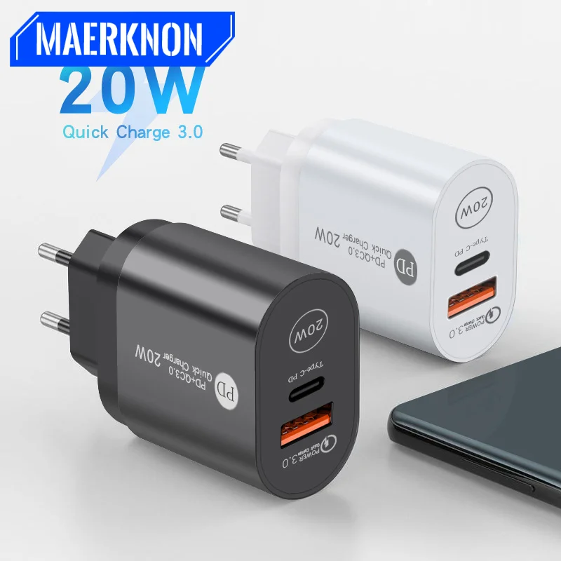 Зарядное устройство USB Type-C, 20 Вт, быстрая зарядка для iPhone 13, 12 Pro Max, 11, XR, Samsung, Xiaomi Mi, QC 3,0, PD, USBC, быстрая зарядка, зарядные устройства для телефонов