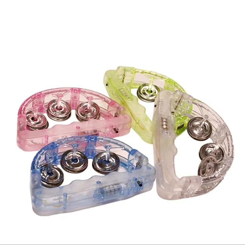 

Funny Led Tambourine Flashing LED Shaking Toy Toy Wedding Birthday Party Club Concert Flashing Nightlife 16x10cm