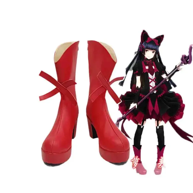Фото 2025 aaa New Gate Jieitai Kano Chi nite, Kaku Tatakaeri Rory Mercury Сапоги для косплея Хэллоуин Карнавал Аниме Обувь на заказ №2