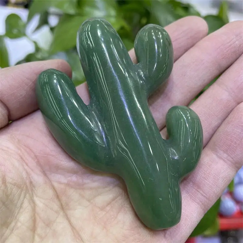 

Натуральный 8 см зеленый авантюрин кактус резной кристалл полированные кварцевые лечебные камни драгоценные камни для украшения дома «сде...
